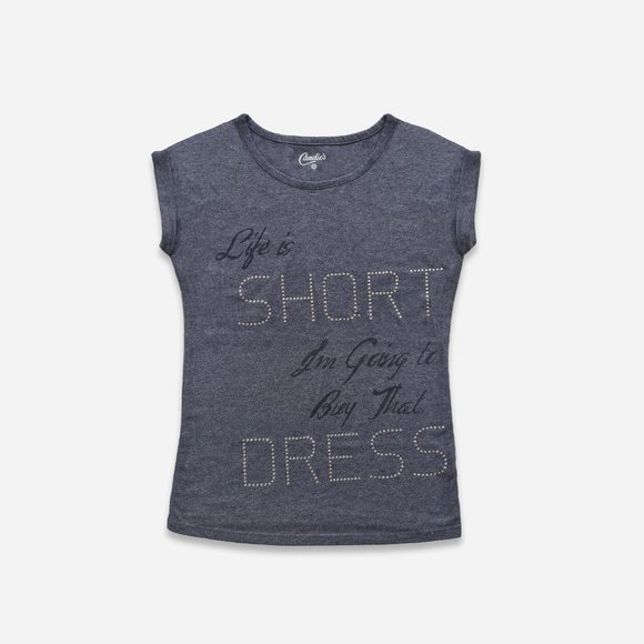 Candie's Tops - Size-XS, Knitted top in grey-'life is short, I am going to buy that dress'